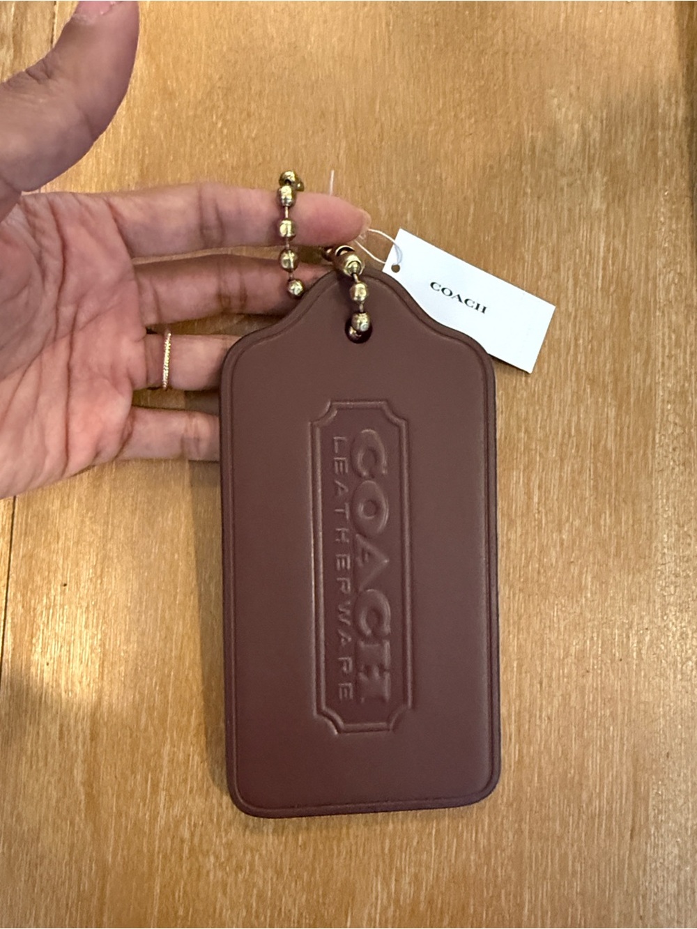Rare Coach Embossed XL Hangtag Bag Charm - Picture 3 of 3